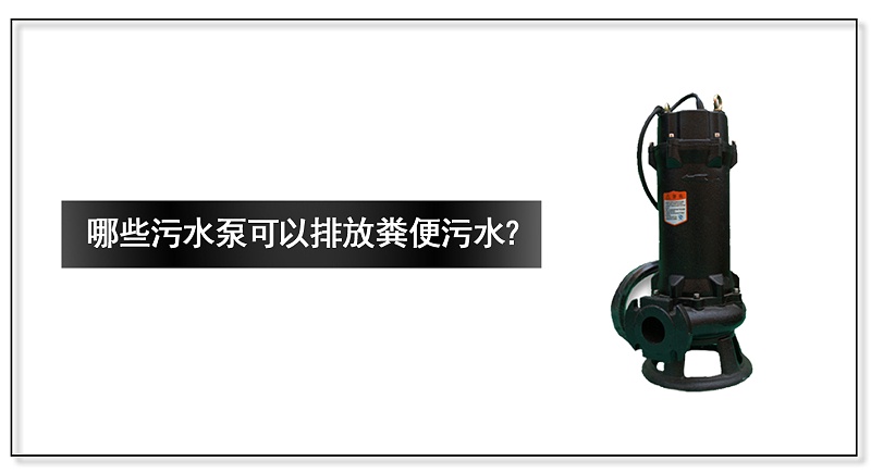 哪些污水泵可以排放糞便污水？