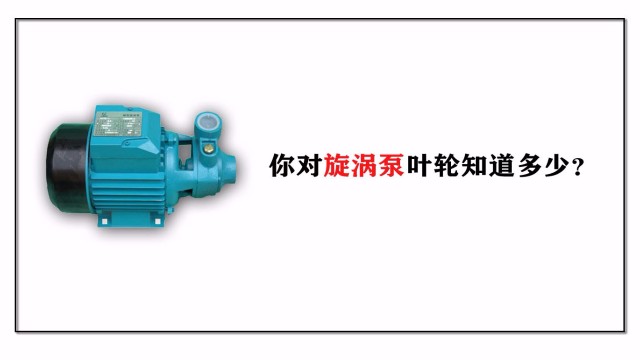 你對(duì)旋渦泵葉輪知道多少？