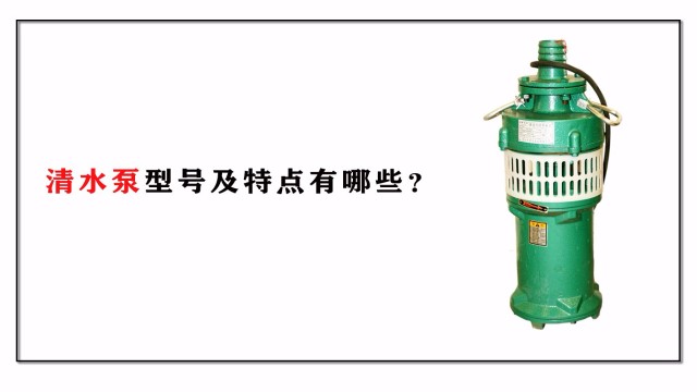 清水泵型號及特點(diǎn)有哪些？